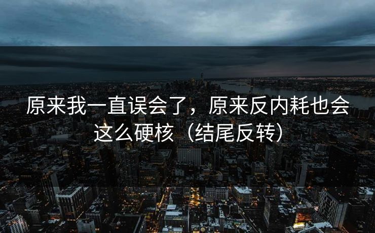 原来我一直误会了，原来反内耗也会这么硬核（结尾反转）